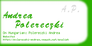 andrea polereczki business card